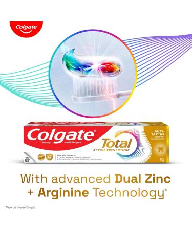 Colgate Total Anti-Tartar Toothpaste | Anti-Germ Tooth Paste | Colgate Paste Toothpaste with 1.5X Better Tartar Reduction (150gm) - Buy Online on GoSupps.com