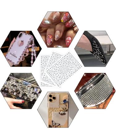 Rhinstone Stickers Set - 5 Self-Adhesive Crystal Diamond Gems Stickers with Tweezers | Ideal for Nails, Face Makeup, Crafts - Buy Online on GoSupps.com