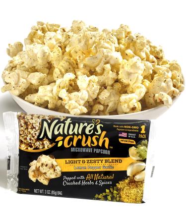 Nature's Crush Lemon Pepper Garlic Gourmet Vegan Microwave Popcorn - Zesty Blend 48oz (16 bags) - Buy Online on GoSupps.com