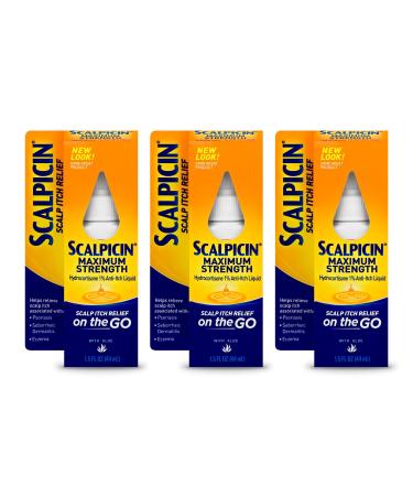 Scalpicin Max Strength Scalp Itch Treatment 1.5 oz(Pack of 3)
