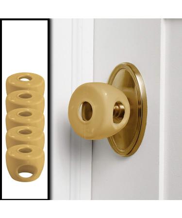 Gold - Door knob Baby Safety Cover - 5 Pack - Deter Little Kids from Opening Doors with A Child Proof Door Handle Lock - Driddle
