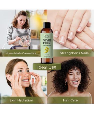 Vegetable Glycerin 100ml - Liquid Glycerin for Skin & Hair Pure Glycerin for Face Vegetable Glycerine for Cleaning Pure Glycerine for Skin Vegetable Glycerine Food Grade 100% Pure Glycerin Oil - Buy Online on GoSupps.com
