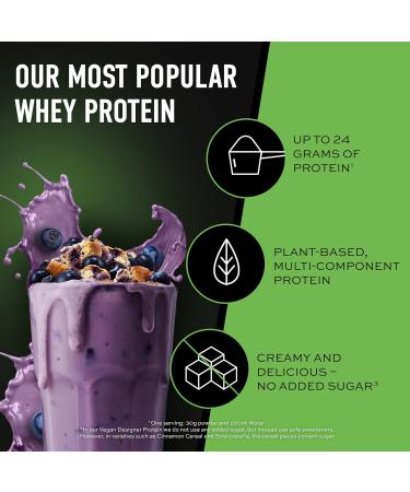 ESN Vegan Designer Protein Powder Blueberry Muffin 2 x 910 g 4 lbs 52 Servings - Muscle Building and Recovery Powder Made in Germany Laboratory Tested Blueberry Muffin 910 g (Package of 2) - Buy Online on GoSupps.com