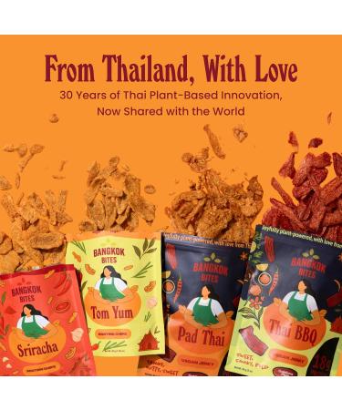 Goodness Plant Bangkok Bites Protein Chips Tom Yum Flavor 30g | High-Protein Plant-Based Snack Vegan & Gluten-Free Crunchy Thai Street Food Inspired Chips Tom Yum 1 Ounce (Pack of 3) - Buy Online on GoSupps.com