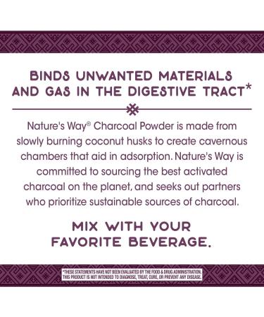 Nature's Way Coconut Charcoal Powder - 2 Ounce | Natural Detox & Cleansing - Buy Online on GoSupps.com