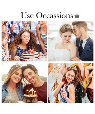 Casoty Gold Bride Tiara - Rhinestone Bachelorette Headband for Wedding Party | Bridal Shower Gift - Buy Online on GoSupps.com