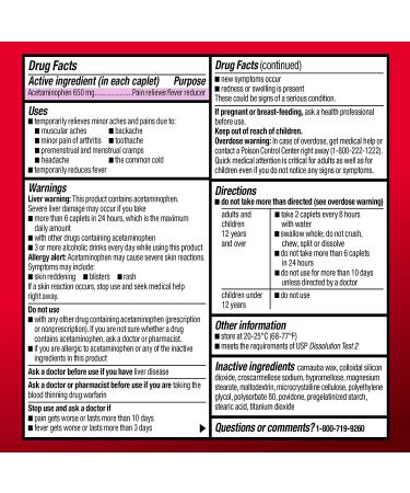 Amazon Basic Care Acetaminophen Extended-Release Tablets 650mg - 100 Count Pack, Pain Relief Medication - Buy Online on GoSupps.com