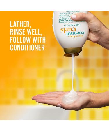 OGX Quenching + Coconut Curl-Defining Shampoo - 13 fl oz | Hydrating & Nourishing with Coconut Oil, Citrus Oil, and Honey | Paraben & Sulfate-Free - Buy Online on GoSupps.com