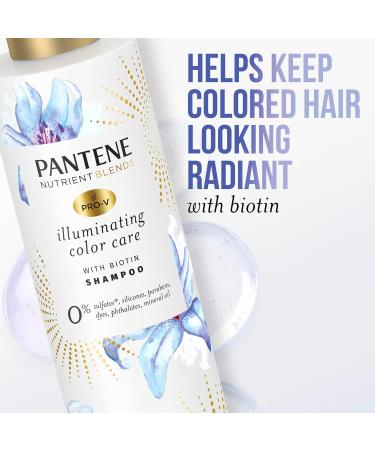 Pantene Sulfate Free Shampoo Illuminating Hair Color with Biotin Safe for Color Treated Hair Nutrient Blends 285 mL Shampoo (285 mL) - Buy Online on GoSupps.com