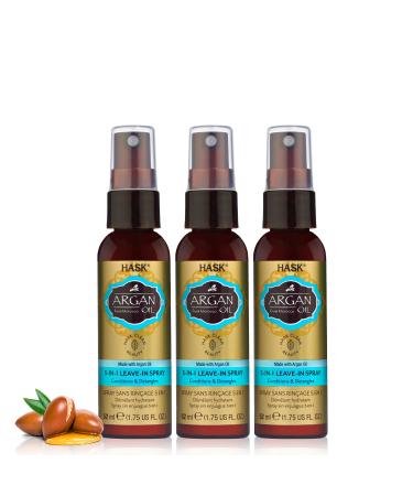 HASK Repairing ARGAN OIL 5-in-1 Leave In Conditioner Spray for all hair types color safe gluten free sulfate free paraben free - ARGAN OIL 3 PIECE TRAVEL SET