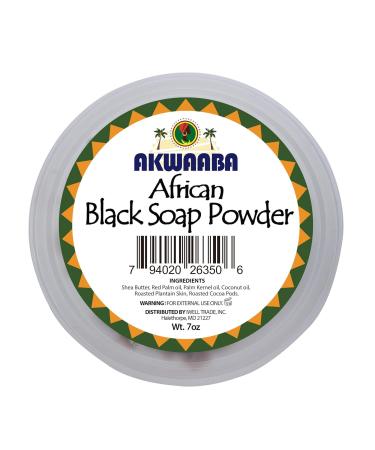 Buy AKWAABA African Black Soap Powder 7oz - Natural Skincare for All Skin Types | Fast International Shipping - Buy Online on GoSupps.com