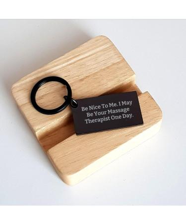 Massage Therapist Keychain | Unique Gifts for Massage Therapists - 'Be Nice To Me I May Be Your Massage Therapist One Day' | Perfect Birthday Gift Ideas - Buy Online on GoSupps.com