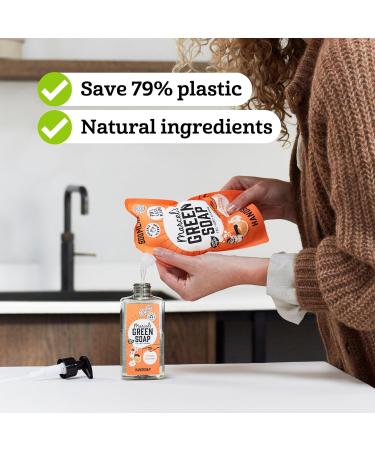 Marcel's Green Soap - Sandalwood & Cardamom Hand Soap Refill - Eco-Friendly Vegan Handwash - 97% Biodegradable - 500ml - Buy Online on GoSupps.com