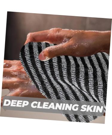 STOBAZA 5 Pcs Striped Bath Towels & Back Scrubber | Durable Home Spa Cleaning Sponges | International Shipping Available - Buy Online on GoSupps.com