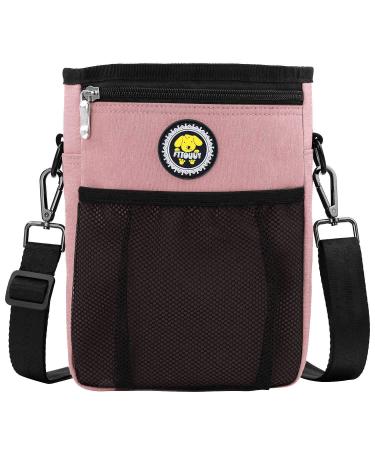 FTTouuy feed bag dogs waterproof food bag for dog training perfect dog treats bag for agility training (pink) XL-ROSA XL