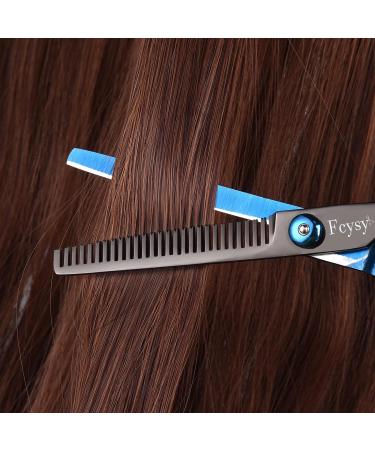 Professional Hairdresser Shears Set - Effilier Scissors for Hair Cutting | Fcysy Hair Cutting Scissors for Adults Kids & Dogs - Blue & Black Styles - Buy Online on GoSupps.com