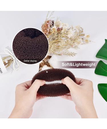 7pcs MORGLES Donut Hair Bun Maker Set - Dark Brown | Includes 5 Elastic Bands & 20 Hair Pins - Buy Online on GoSupps.com