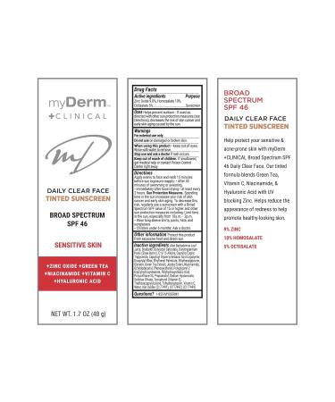 Buy Twin Pack myDerm CLINICAL SPF 46 TINTED Zinc Sunscreen Lotion - 1.7 Fl Oz (Pack of 2) | International Shipping Available - Buy Online on GoSupps.com