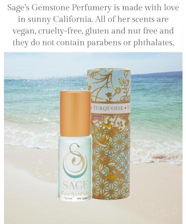 Turqouise Gemstone Roll-On Perfume Oil (1/8 Oz) - Travel Perfume Vegan Perfume Oil - Feel Subtle Hint of Waterflower-Infused Musk & Mysore Sandalwood Turquoise 1/8 Oz Perfume Oil Roll-On - Buy Online on GoSupps.com