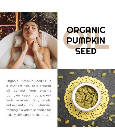 Organic Pumpkin Seed Oil Cold-Pressed Unrefined - 100% Pure for Hair Growth & Skin Care | Premium Nature 4oz - Buy Online on GoSupps.com