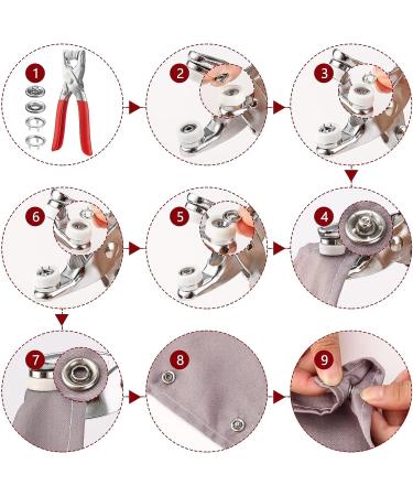 Metal Snap Button Fasteners Kit with Pliers - DIY Crafting Tool for Clothing Sewing - Buy Online on GoSupps.com
