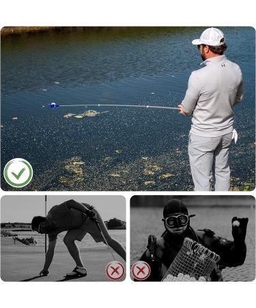 Melanther 9ft Golf Ball Retriever with Stainless Steel Shaft and Towel - Telescopic Tool for Water Retrieval | Golf Accessories and Gift - Buy Online on GoSupps.com
