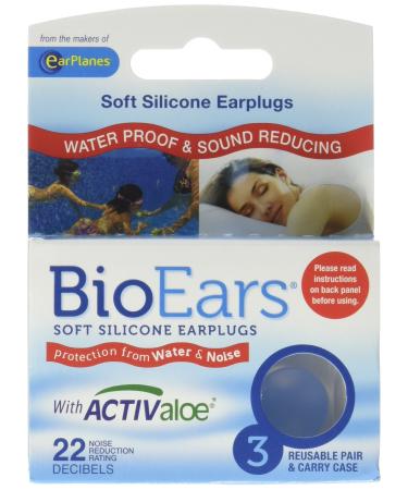 BioEars  Soft Silicone Earplugs 3 Pair