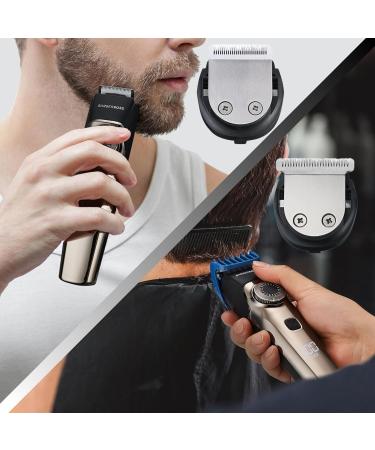 BarberBoss Professional Beard Trimmer Men Hair Clipper 39 Cutting Lengths Waterproof Design Precision Dial Grooming Kit - Ear & Nose LED Display Comb Attachments - Buy Online on GoSupps.com