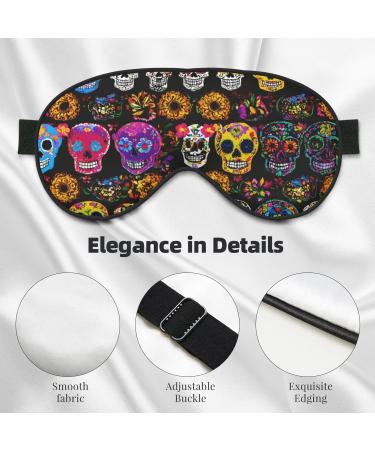 Rose Skull Soft Sleep Eye Mask | Breathable Female Eye Patch for Travel & Relaxation - Buy Online on GoSupps.com
