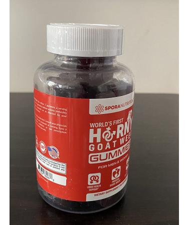 Spora Nutrition Horny Goat Weed Gummies for Men and Women  Maca Root Tongkat Ali  Energy Stamina Libido Health Immune Booster  60 Gummies  60 Count (Pack of 1) - Buy Online on GoSupps.com