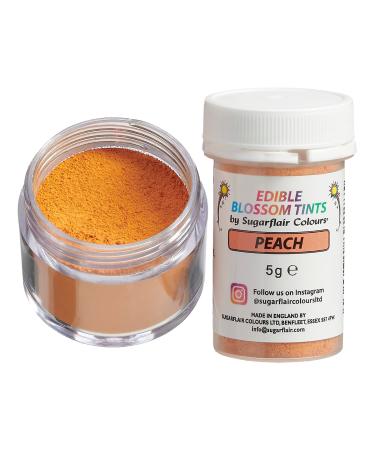 Sugarflair Peach Food Colouring Powder Dust Use on Cake Surfaces Decorations or Colour Sugarpaste Fondant Icing Chocolate Buttercream Royal Icing Macarons and More! - 5g