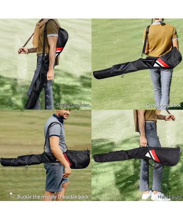 LZFAN Golf Club Bag Mini - Lightweight Driving Range Carrier for Men, Women, and Kids - A-Thickened Black - Buy Online on GoSupps.com