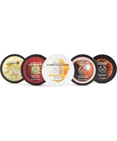 The Body Shop Slather and Nourish Body Butter- 5pc Gift Star With Fruity Floral and Nutty Body Moisturisers' - Buy Online on GoSupps.com