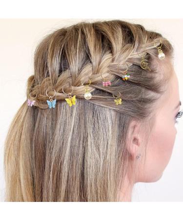 NAISKA 20Pcs Gold Butterfly Braid Clips - Pearl Shiny Hair Accessories for Women and Girls - Buy Online on GoSupps.com