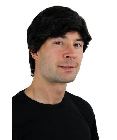 WIG ME UP GFW355A-2 Men's Black Short Hair Wig - Stylish Straight Parting for All Occasions - Buy Online on GoSupps.com