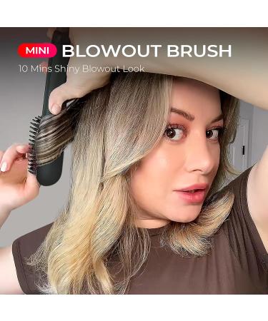 TYMO Portable Hair Straightener Brush - Lightweight Ionic Mini Hot Comb for Travel Dual Voltage Ceramic Tourmaline Straightening Brush for Women - Buy Online on GoSupps.com