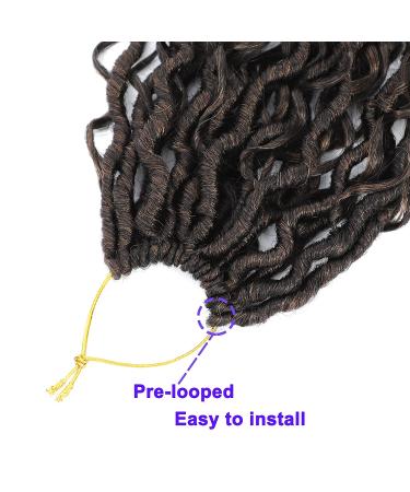 6 Packs 22 Inch Curly Faux Locs Crochet Hair - Boho Style Goddess Locs Synthetic Braids - T1B/30 (Pack of 6) - Buy Online on GoSupps.com