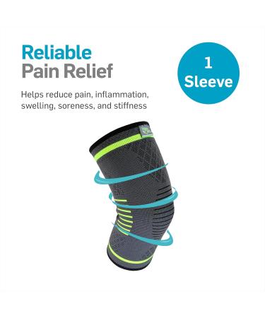 NatraCure Compression Knee Sleeve - Small | Pain Relief for Meniscus Tear Arthritis Injury & Joint Pain - Best Support for Running & Recovery - Buy Online on GoSupps.com