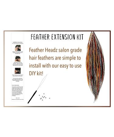 Natural Color Hair Feathers for Extension DIY Kit - 21 Feathers 9-14 Long - Eye-Catching Design - 100% Real Rooster Feathers - Professional Grade - Buy Online on GoSupps.com