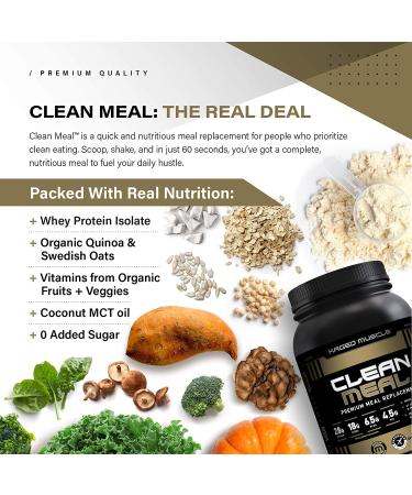 Kaged Muscle Clean Meal Replacement Shake Snickerdoodle 20 Servings - Whey Protein Isolate, Clean Carbs, MCT Oil, Organic Vitamins and Minerals - Buy Online on GoSupps.com