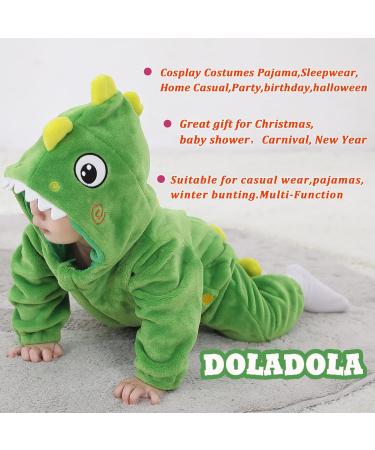 Doladola Unisex Baby Toddler Dinosaur Hooded Romper Jumpsuit - 2.5-3.5 Years | Infant Sleepsuits Outfit - Buy Online on GoSupps.com
