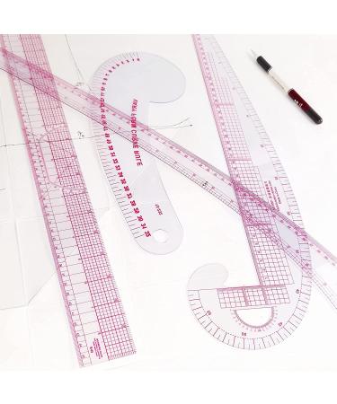 HLZC 15-Piece French Curve Ruler Set for Pattern Making - Clear Sewing Rulers for Beginners and Designers - Buy Online on GoSupps.com