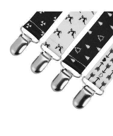4-Pack Cotton Pacifier Chains for Newborns | Baby Bib Triangle Sucker Strap for Boys & Girls - Buy Online on GoSupps.com