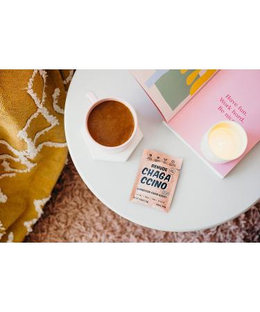Renude Chagaccino Mushroom & Adaptogen Coffee Boost Powder - Immune Support, Beauty & Brains, Vegan & Keto | 0 Calories - 10 Servings - Buy Online on GoSupps.com