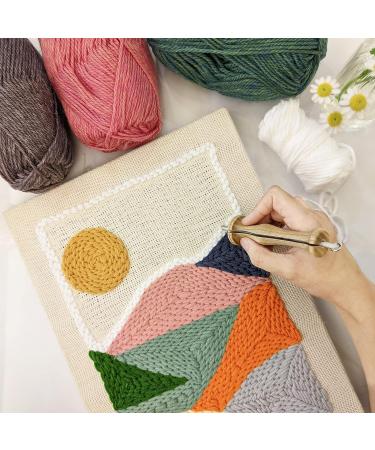 Wool Queen Punch Needle Kit 14''x10'' - Landscape Rug Yarn Hooking Beginner Kit with Wooden Punch Pen for Kids & Adults - Craft Gift-Impression Sunrise - Buy Online on GoSupps.com