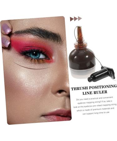 Angoily String Ink Line Box Ink Line Ruler Brow Line for Women Eyebrow Ruler Eyebrow Mapping Bottled Vial 6.5x2.6cm Brown - Buy Online on GoSupps.com
