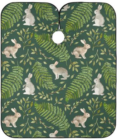 Waterproof Barber Cape - Unisex Cheetah & Rabbits Leaves Hair Cutting Bib for Men | Durable & Stylish - Buy Online on GoSupps.com