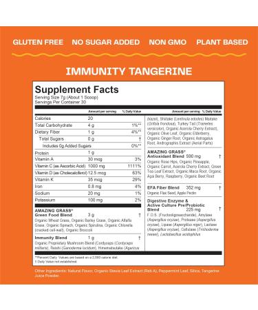 Amazing Grass Greens Blend Antioxidant: Super Greens Powder Smoothie Mix with Organic Spirulina & Greens Blend Superfood for Immune Support: Super Greens Powder Smoothie Mix with Vitamin C - Buy Online on GoSupps.com