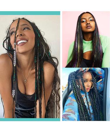 Ombre Pre Stretched Braiding Hair 22 Inch - 8 Packs Sparkle Braids Crochet Hair | Yaki Texture, Heat Resistant, Hot Water Setting Extensions | Synthetic Hair Tinsel | Professional Grade (22Inch 1B#) - Buy Online on GoSupps.com