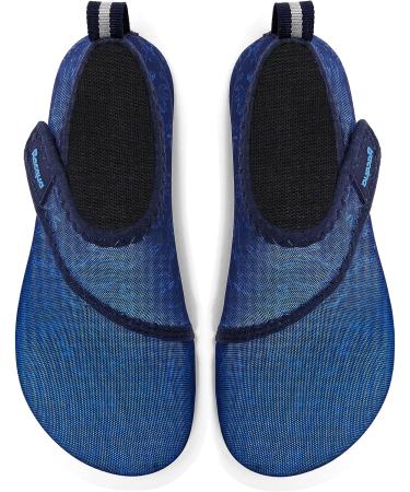 Racqua Kids Swim Shoes - Blue Dinosaur Aqua Sports Shoes for Beach, Pool, and Yoga - Quick-Dry Barefoot Design for Boys and Girls 4.5-5.5 Big Kid - Buy Online on GoSupps.com